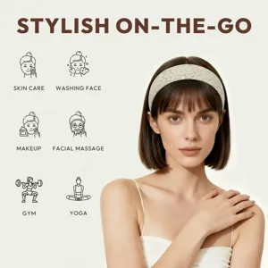 Elegante fascia per capelli in pizzo da donna, cerchietto elastico per trucco, yoga, cura e sport.