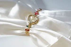 Gold Heart Dial Quartz Watch with Cute Fruit and Flower Charm Bracelet for Women