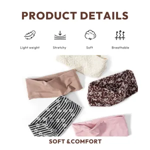 Lot de bandeaux de yoga en dentelle rétro, serre-tête extensible doux et respirant sport.