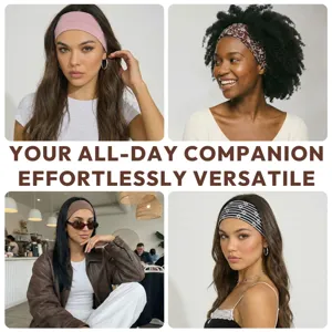 Bandeau de yoga elastique et confortable et bandeau retro pour femmes au quotidien.