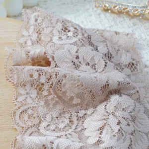Exquisite floral lace fabric detail, soft stretch wide lace fringe for versatile hair accessories.