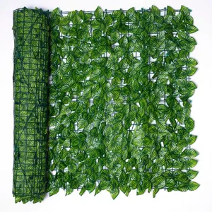Artificial Greenery Fence Watermelon Leaf Outdoor Garden Privacy Screen Plant Decoration Roll Fake Foliage Hedge