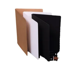 Blank folded greeting cards DIY craft paper notes, kraft white and black 3-piece card set.