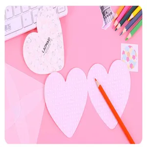 Tarjeta de felicitación en forma de corazón con sobre, bonita tarjeta de mensaje de San Valentín.