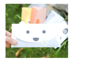 Sobre de papel de animales de dibujos animados para tarjetas de felicitación y deseos de cumpleaños.