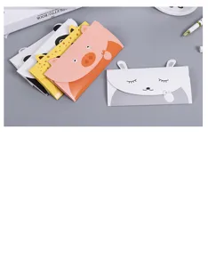 Bonitas tarjetas de felicitación y sobres de animales de dibujos animados para cumpleaños