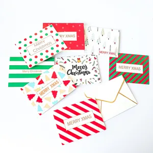 Set de tarjetas de felicitación de Navidad mini tarjetas festivas con sobres 8 pzas