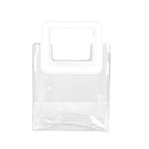 Bolso tote transparente de PVC bolsa de regalo para repostería flores y fiesta