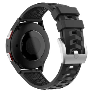 Silicone tire texture watch strap 20mm replacement band compatible with smartwatches securely.