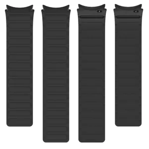 Replacement silicone strap compatible with smartwatches, durable and comfortable design.