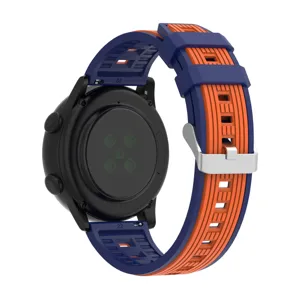 Universal 22mm dual color silicone watch band replacement strap for smart watches