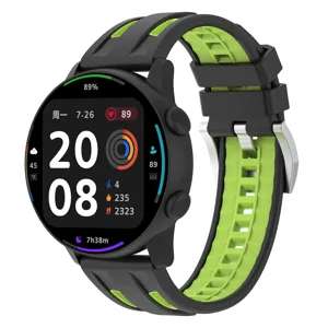Universal silicone smartwatch strap replacement band dual color high tensile design.
