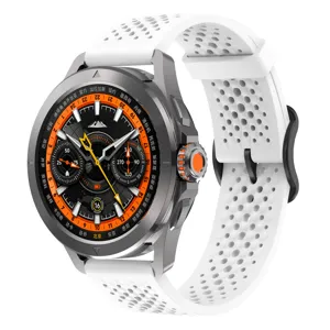 Silikon Sportarmband kompatibel mit Smartwatches, langlebiges und atmungsaktives Design.