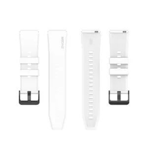 White silicone watch strap replacement detail view, compatible with smart watch models.