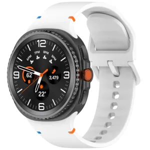 Premium silicone watch strap replacement with flat stitching compatible with Samsung Galaxy Watch 8.
