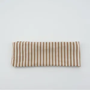 Retro striped knitted wide headband for women, elastic soft sports yoga hair band accessories.