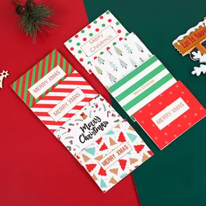 Juego de tarjetas de felicitación navideñas festivas con diseño de bendición