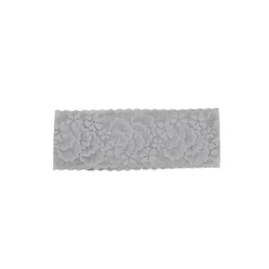 Grey lace wide headband vintage floral elastic hair band for women daily fashion hair accessories