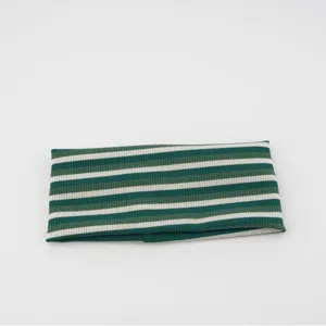 Striped elastic knitted headband for sports and yoga, fashion hair accessory, comfortable fit.