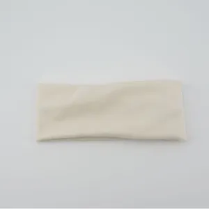 Minimalist solid color wide elastic sports headband for women, soft daily casual hair accessories