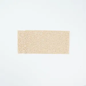 Beige elastic wide lace headband for women, stylish floral pattern hair accessory for daily use.