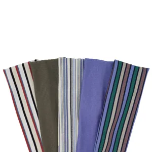 Set de diademas de punto vintage con rayas anchas elásticas y colores sólidos para diario.