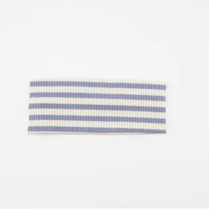 Gestreiftes elastisches breites Strick Stirnband, Vintage Sport Yoga Haarband fuer Damen.