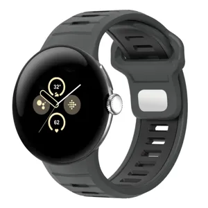 Replacement silicone strap compatible with Google Pixel Watch 3, durable sports band accessory.