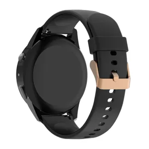 Ersatz Silikon Smartwatch Armband mit Roségold Schnalle kompatibel für 22mm Modelle.