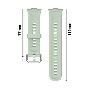 Correa de repuesto de silicona para Huawei Watch Fit 4 verde deportiva 77 116mm