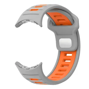 Silicone sport watch strap dual color replacement wrist band for smart watch accessories