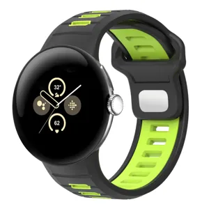 Silicone watch strap dual color breathable sport replacement band for smartwatch accessories