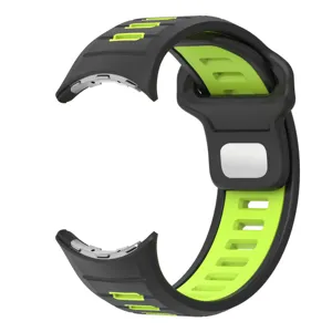 Compatible silicone smartwatch strap, dual-color sport replacement band for daily wear.