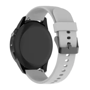 Silikon Ersatzarmband 22mm Schnellverschluss graues Uhrenarmband fur Smartwatch Detail