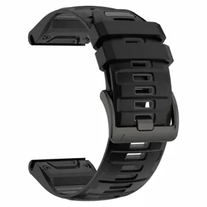 Replacement silicone watch band strap compatible with sports smart watch quickfit black