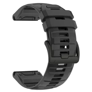 Black silicone replacement watch strap breathable band close up detail accessories