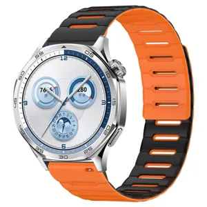 Dual color silicone watch strap smartwatch design breathable comfortable sports fit new style