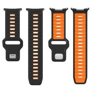 Dual-color silicone sports watch band replacement compatible with 47mm rugged smartwatches.