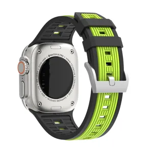 Replacement silicone strap and protective case compatible with Apple Watch Ultra 49mm.