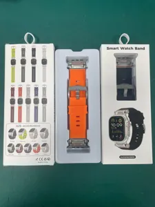 Rugged silicone watch band for Apple Watch Ultra 2 series, replacement strap with metal connector.