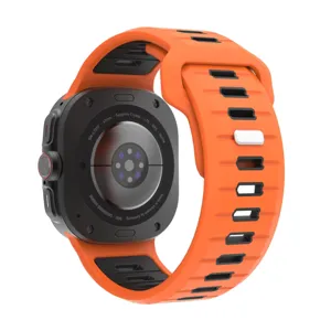 Silicone sports replacement strap compatible with Samsung Galaxy Watch Ultra 47mm.