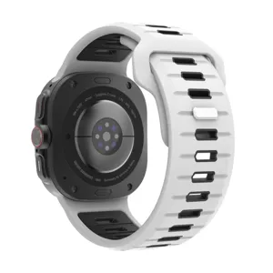 Silicone sport replacement watch band for Samsung Galaxy Watch Ultra 47mm white strap