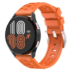 Orange silicone watch strap with tire texture replacement band for smartwatch accessories.