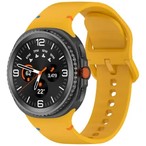 Replacement silicone watch band with flat stitching, designed for Samsung Galaxy Watch 8.