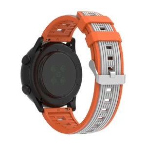 Silicone watch strap 22mm universal replacement band for smart watch in dual color design