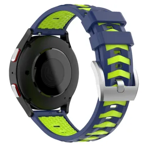 Replacement silicone smart watch strap with quick release pins and secure metal buckle.