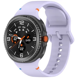 Silicone replacement watch band compatible with smartwatches, comfortable daily wear accessory.