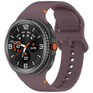 Compatible silicone watch strap with stitching design for smartwatches, durable and comfortable.
