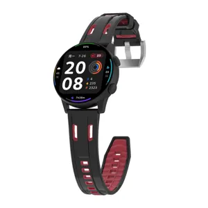 Replacement silicone watch strap for Samsung and Huawei, dual-color breathable sports band.