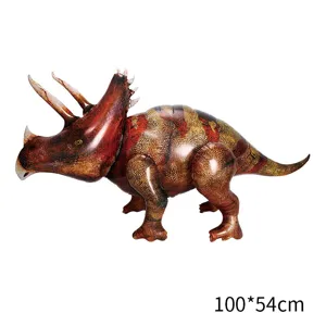4D dinosaur foil balloon triceratops shape party decoration kids toy 100x54cm detail view